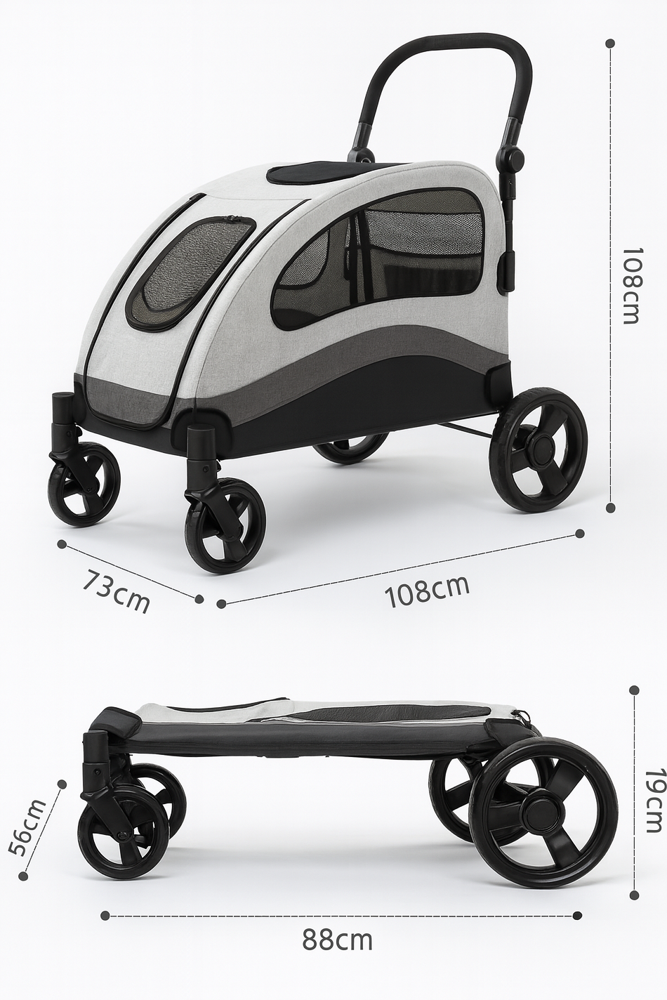 Carrito para perros grandes
