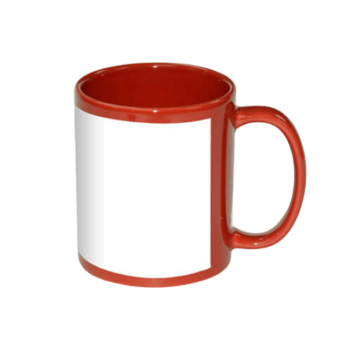Taza parche rojo y negro  11-15 oz